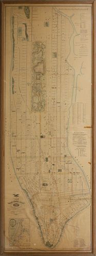 RARE LARGE FORMAT MAP OF NEW YORK