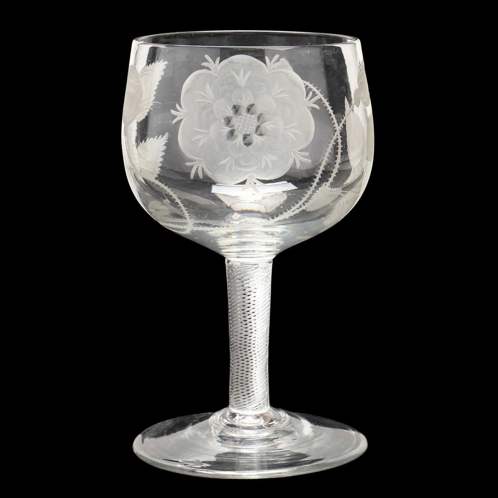RARE LARGE JACOBITE GLASS