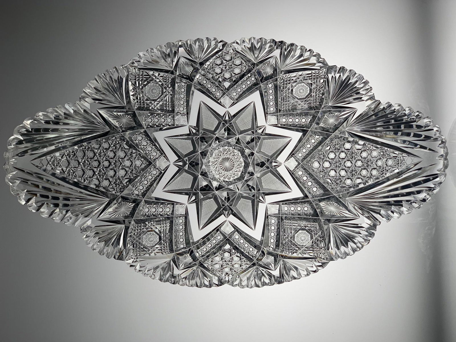 RARE LIBBEY CUT GLASS TRAY IN