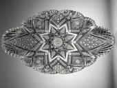 RARE LIBBEY CUT GLASS TRAY IN