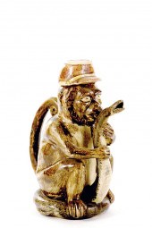 Rare majolica Palissy ware fig