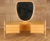 RARE MAPLE VANITY & MIRROR BY