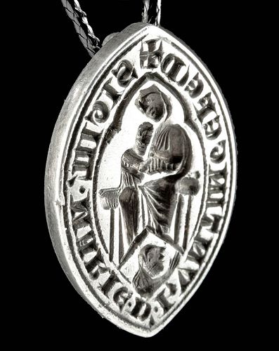 RARE MEDIEVAL ENGLISH SILVER VESICA