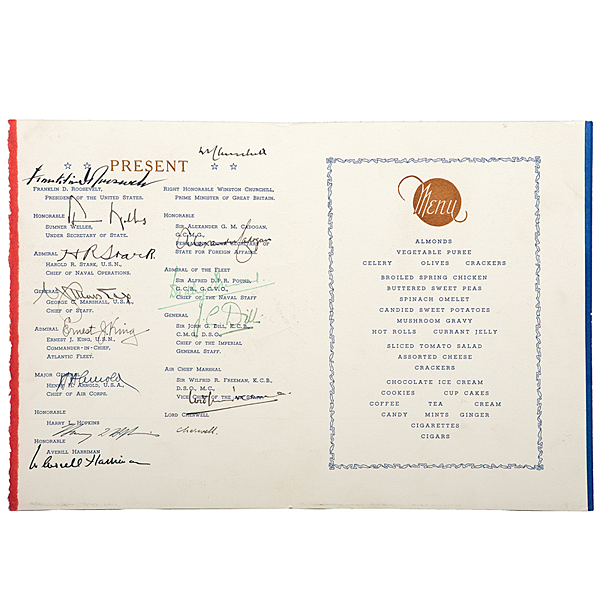 Rare Menu From the Atlantic