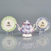 RARE MINIATURE SPATTERWARE TEA