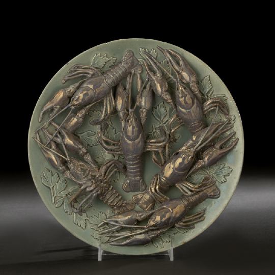 Rare Monaco Palissy Ware Plate, 