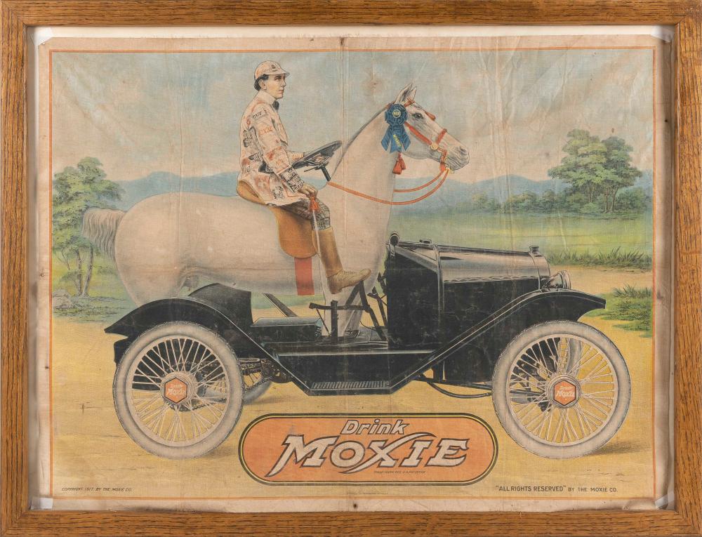 RARE MOXIE SODA FOUNTAIN BANNER