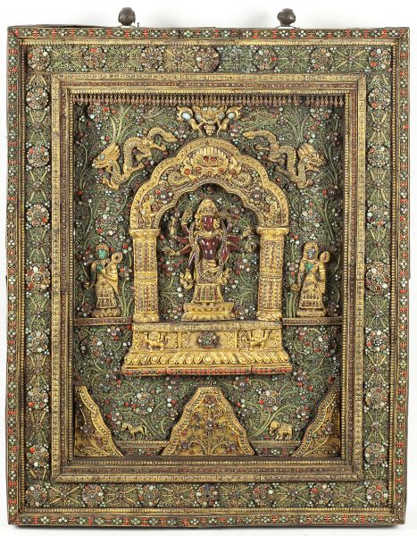 Rare Nepalese Jeweled Wall