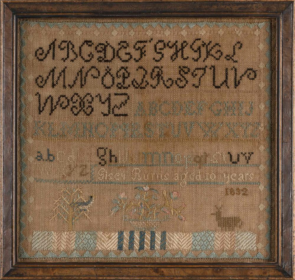 RARE NEW ENGLAND MENDING OR DARNING