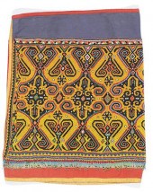 RARE OLD KALIMANTAN BEADED SKI