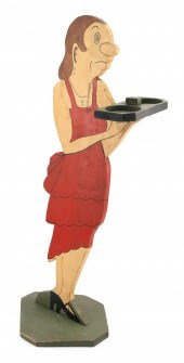 RARE PAINTED WOODEN SMOKING ST