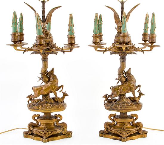 Rare pair Ferdinand Barbedienne