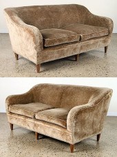 RARE PAIR ITALIAN SETTEES BY G
