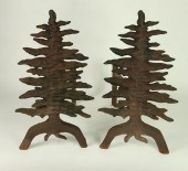 RARE PAIR OF ANTIQUE CAST IRON