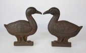 RARE PAIR OF ANTIQUE CAST IRON