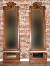 RARE PAIR OF CARVED WALNUT MIR