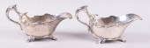 RARE PAIR OF DUTCH SILVER SAUC
