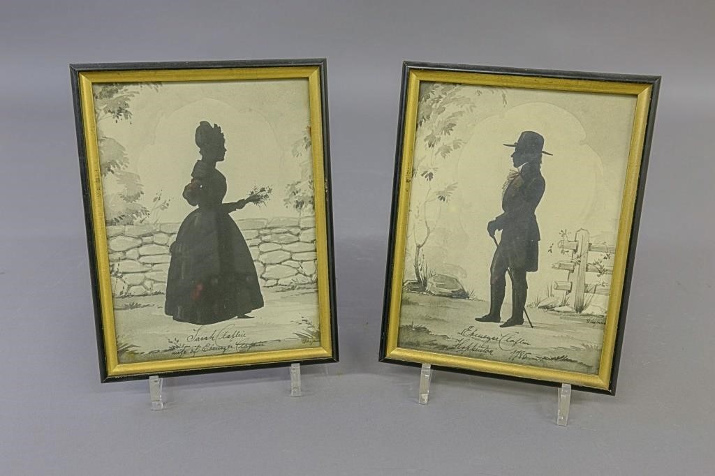 Rare pair of early pen and ink