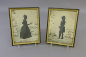 Rare pair of early pen and ink