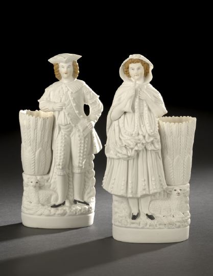 Rare Pair of English Parian