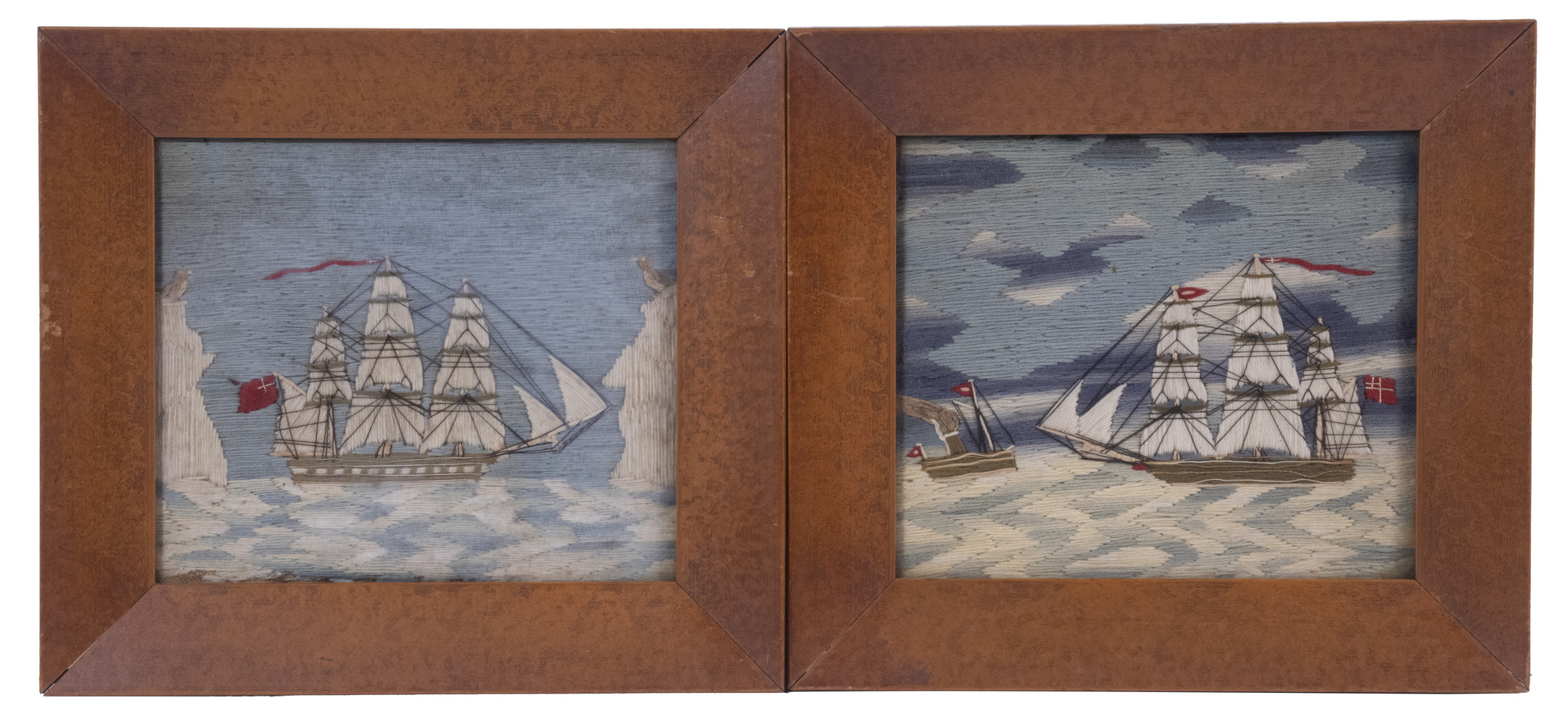 RARE PAIR OF ENGLISH WOOLSEY SHIP