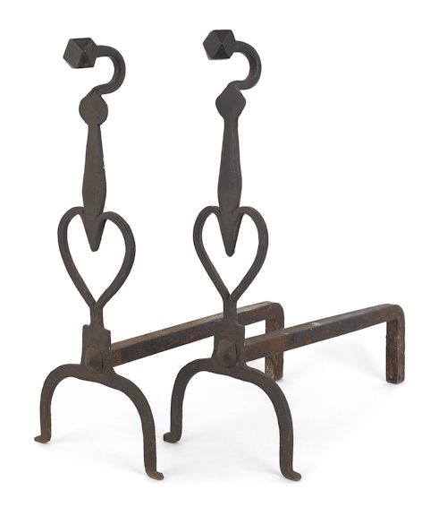 Rare pair of New England wrought