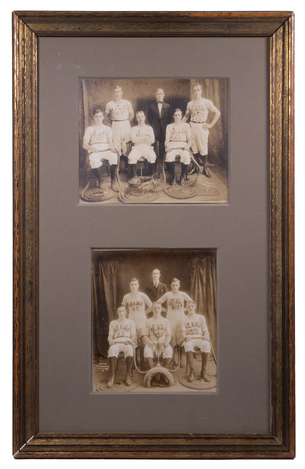 RARE PAIR OF PHOTOS OF TUG-OF-WAR