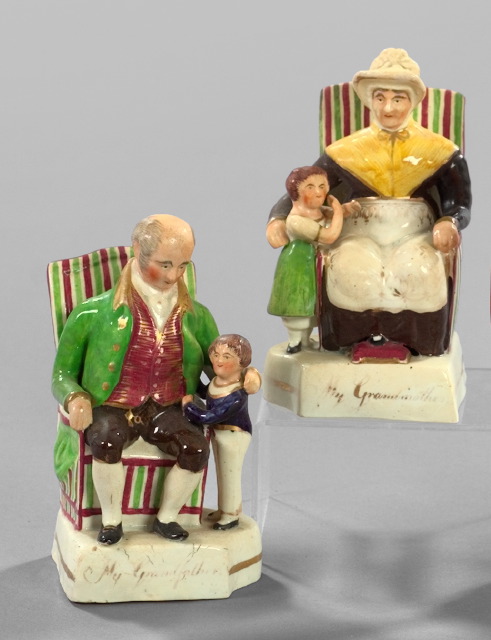 Rare Pair of Polychromed and