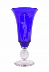 RARE PAIRPOINT ACID ETCHED BLU