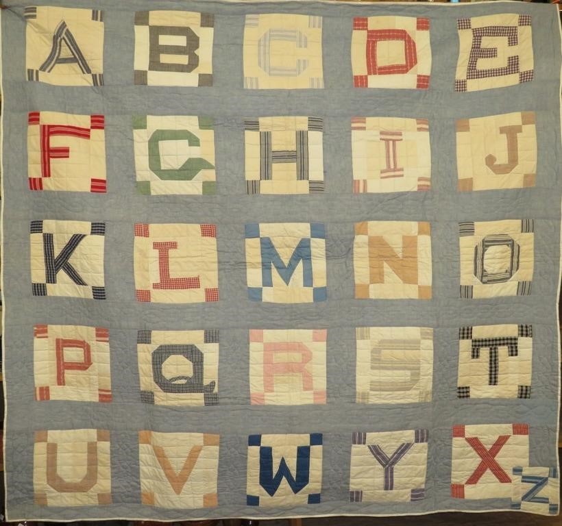 RARE PATCHWORK "ALPHABET BLOCK"