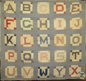 RARE PATCHWORK "ALPHABET BLOCK