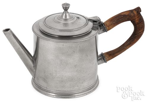 RARE PHILADELPHIA PEWTER TEAPOT,