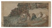 RARE POLYCHROME SCRIMSHAW PANB