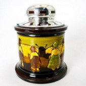 RARE POTTERY TOBACCO JAR WITH