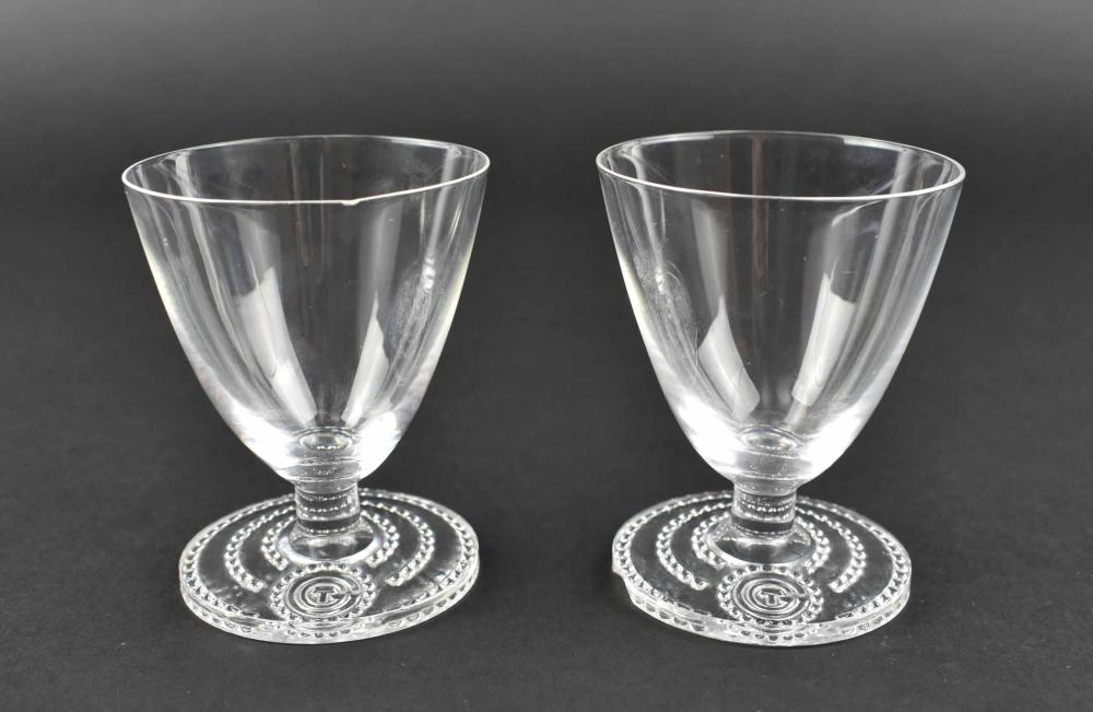 RARE PR. LALIQUE WINE GLASSES