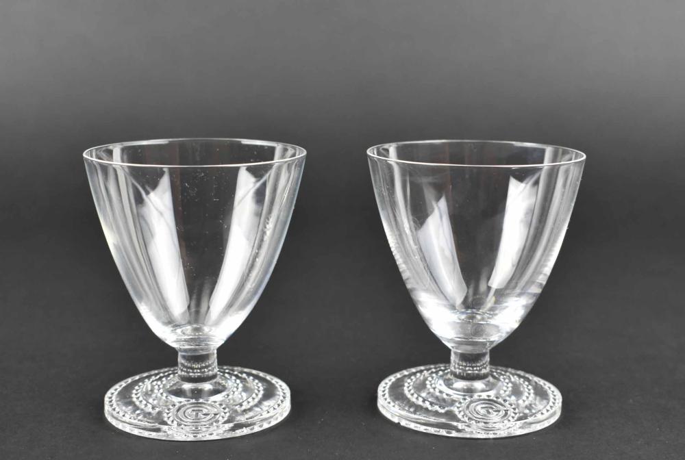 RARE PR. LALIQUE WINE GLASSES