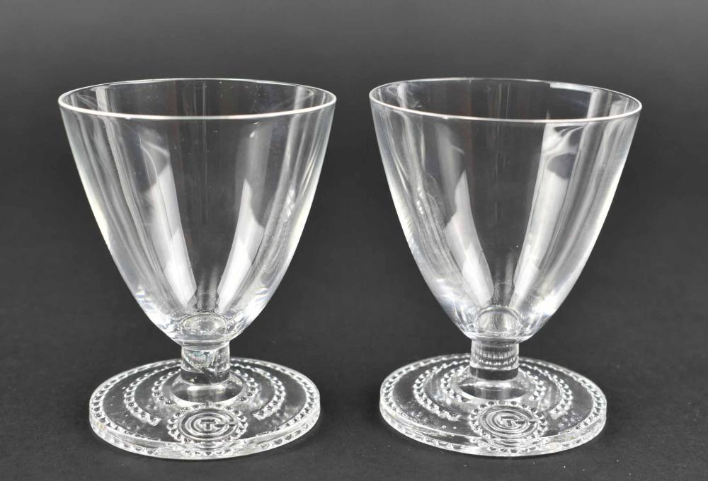 RARE PR. LALIQUE WINE GLASSES