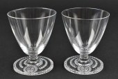 RARE PR. LALIQUE WINE GLASSES