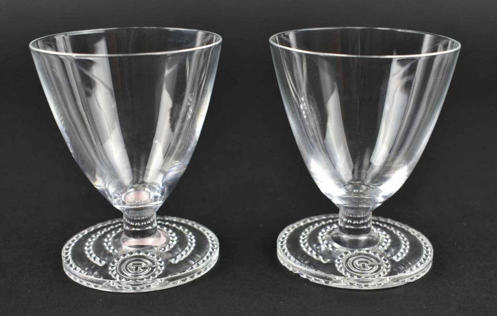 RARE PR. LALIQUE WINE GLASSES