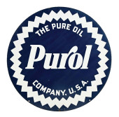 RARE PUROL GASOLINE PORCELAIN