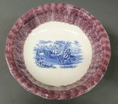 Rare purple spatterware washbo