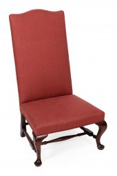 RARE QUEEN ANNE SLIPPER CHAIR