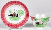 RARE RED SPATTER FORT CUP AND