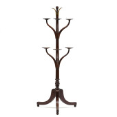 RARE REGENCY CARVED MAHOGANY W