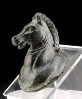 RARE ROMAN COPPER APPLIQUE - H