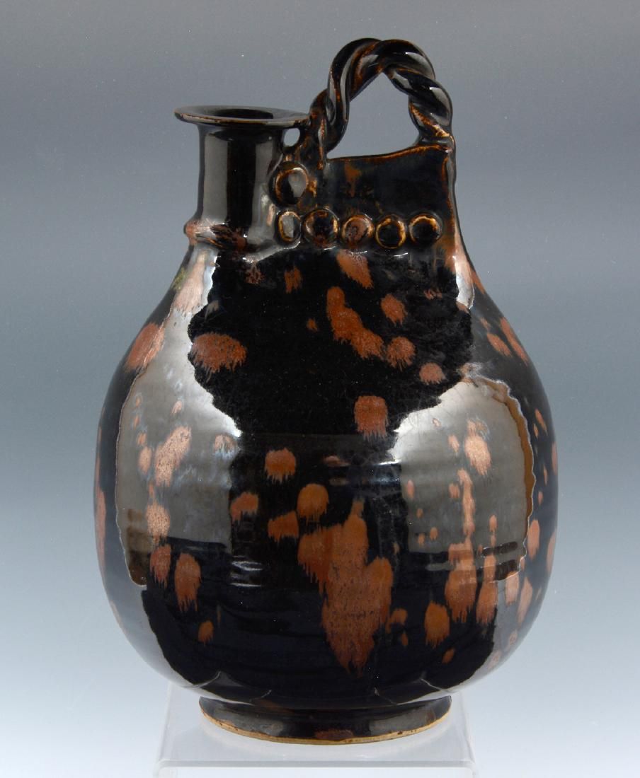 RARE RUSSET-SPLASHED BLACK GLAZED