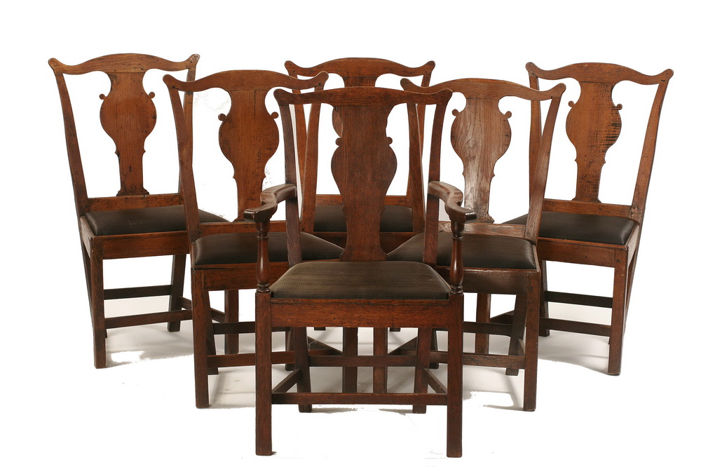 RARE SET (6) ENGLISH CHAIRS - Six