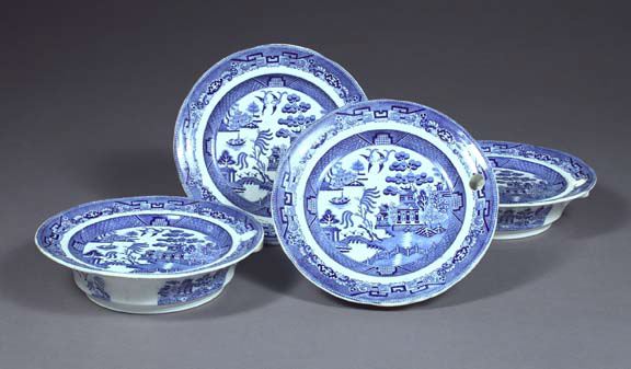 Rare Set of Four Staffordshire