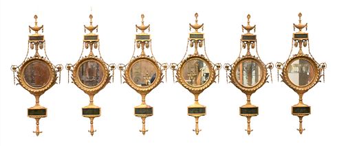 RARE SET OF SIX NEOCLASSIC STYLE