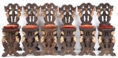 Rare Set of Six Sgabello Side